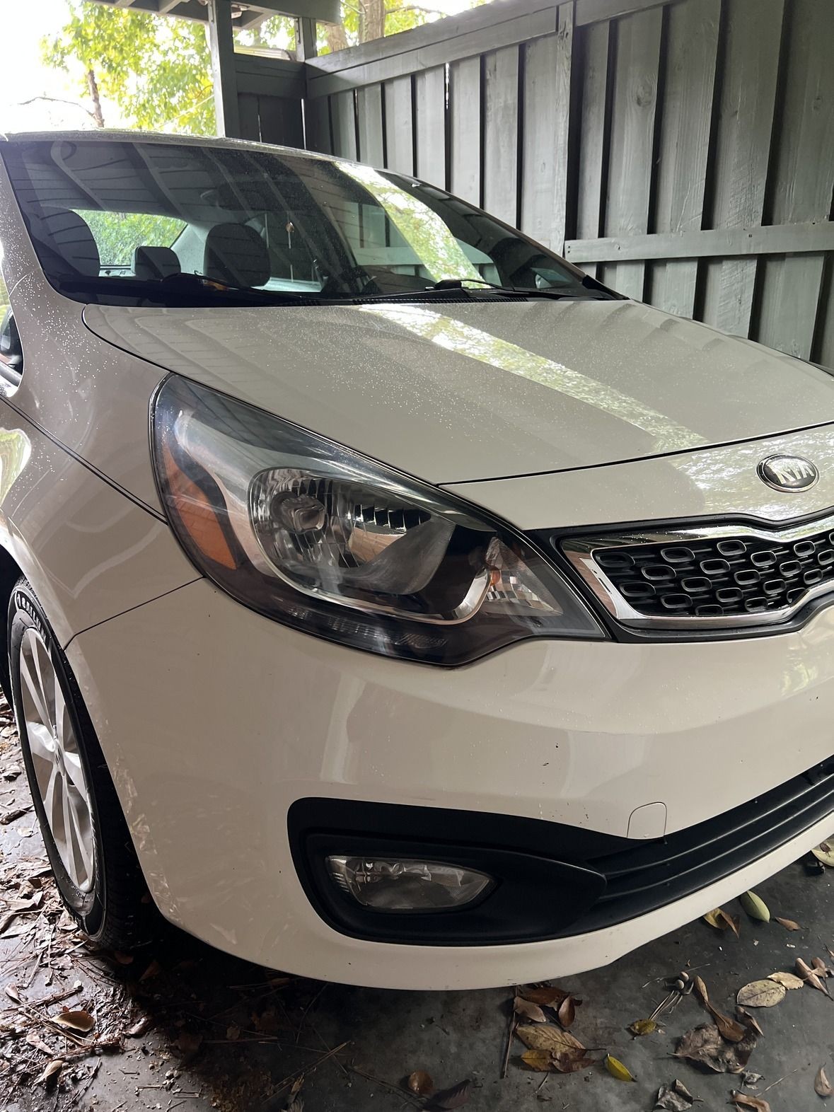 Car with clear headlight